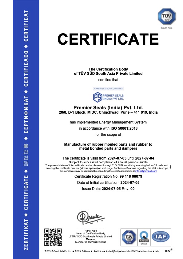 ISO 50001 Certificate